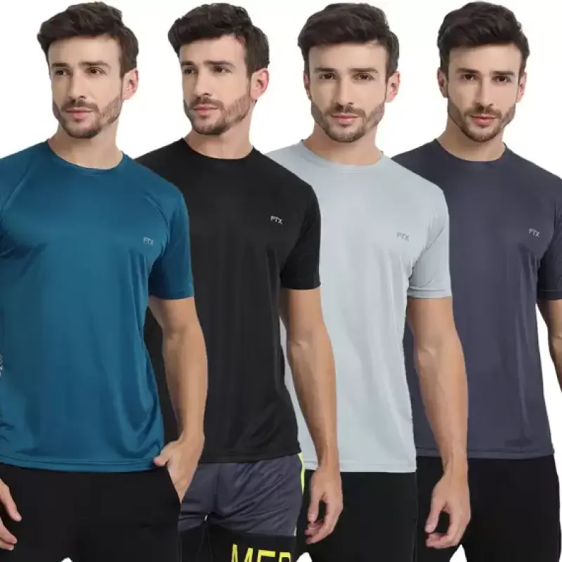 4 Men T-shirt Round Neck